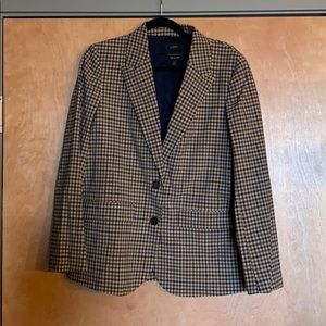 Boyfriend blazer in plaid Italian stretch wool